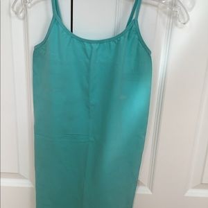 Decree teal green juniors tank top